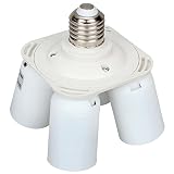 Amariverフラッシュポイント4ソケットアダプタ4 in 1ソケットアダプタホルダーコンバータ、標準電球ランプソケットスプリッタフォトスタジオ照明、Workショップ、ガレージの照明and othe