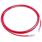 パンドウイット LANケーブル CAT6A 超極細 プロ仕様 3m 赤 UTP28X3MRD