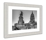 議会Ashleyフレームプリント正方形in Buenos Aires Argentina、壁アートホーム装飾、ag5643961 30x26 Silver Frame 5643961-AFPP1-SB