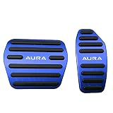BOYOUS【最新型】日産 ノート 新型オーラ E13系（2021年9月～）アルミ ペダル 工具不要 AURA 専用設計 ブレーキ アクセル カバー 防キズ 防汚れ 滑り止め 2点セット（ブルー）