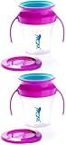Wow Baby Wow Cup 360 Spill Free Training Cup - Pink/Teal - 7 oz - 2 Count by Wow Baby