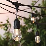 Better Homes and Gardens LED Cafe文字列ライト、産業スタイル、頑丈、14電球ストランド、屋内と屋外使用。