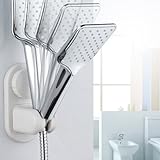 Labkiss シャワーヘッドホルダー 超強力真空吸盤付きシャワーブラケット 角度調整可能 防水性 頑丈 粘着式 壁取付型シャワーヘッドホルダー ホテル/ご自宅/浴室用 ホワイト