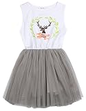 女の子服 ワンピース チュール キッズ 子供ドレス 140ひざ丈 可愛い ゆったり 白 グレー 春 夏 柄 小学生 ガールズ 娘 ファッション おしゃれ カジュアル 花見 七五三