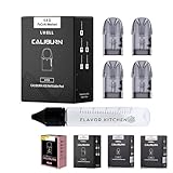 【A3シリーズ用】 ユーウェル Caliburn Aシリーズ用 交換用カートリッジ for カリバーン 「AZ3」「AZ3 Grace」「A3」「AK3」「A3S」＋FlavorKitchenオリジナル目盛付きボトルセット (0.8Ω（A3/トップ）)