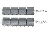 ナイロンブラッシュ　中ふちメス　灰