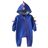 Juleyaing 新生児 赤ちゃん 男の子 女の子 長袖 フード付き ロンパース ジャンプスーツ コート 子供服 幼児 秋冬 カバーオール 防風 アウターウェア 記念日 出産祝い 衣装