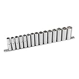 Powerbuilt 641749 1/2' Drive 12-Point Deep Well Metric Socket Set, 15 Piece [並行輸入品]