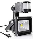 Warmoon LYD-FL-GY01 10W Daylight White Motion Sensor Waterproof Flood Light [並行輸入品]
