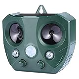 Etmury 動物撃退器 猫よけ IP44防水 野良猫退治 獣害撃退 野生動物対策 ソーラー式&充電式 led強力フラッシュ 野良犬退治 ネズミ撃退機 害虫撃退 害獣 害鳥 犬ネズミ カラス コウモリ