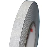 【 夜間 に 超 目立つ !!!  45m ロング 蛍光　反射テープ ： ホワイト 】 自動車 ドレスアップ 交通 事故 危険 防止 子供 ペット 駐車場 安全 表示 【 防滴 伸縮 仕様】