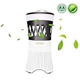 電撃殺虫器 ブルーライト吸引式殺虫器 屋内専用 約9坪（30平方メートル）の有効面積 ミニ誘虫灯 蚊対策 無害 省エネ設計 お部屋、台所や寝室などにお勧め (ブラック)