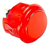 三和電子 ハメ込み式押しボタン30φ クリアレッド OBSC-30-CR