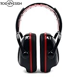 TOENNESEN 調整可能なプロテクターノイズリダクションイヤーマフ - スポーツ産業銃器狩猟の睡眠のための保護イヤーマフ耳のディフェンダーを聴覚 (黒い)