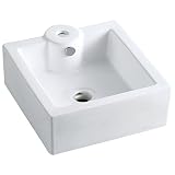 Kingston Brass EV4186 Fauceture Fortress Vitreous China Bathroom Vessel, White [並行輸入品]
