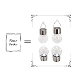 Li- 芝生ライト、4個ソーラーパワーボールライトガラス吊りランプ屋外庭風景パスウェイツリー光を吊るす LQ (色 : A)