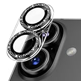 Podick カメラフィルム iPhone 17 用 カメラカバー キラキラ 9H強化ガラス アルミ合金 アイフォン17用 カメラ保護 ピカピカ キズ防止 耐衝撃 高透過率 黒縁取り 露出オーバー防止 極薄 いphone17レンズカバー プロテクター ブラック