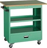 ＴＲＵＳＣＯ　ツールワゴン　７５０Ｘ５００　深型１引出　天板付　Ｗ【NTS701TW】 (販売単位：1台)