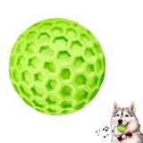 AUSCAT 犬 ボール 噛むおもちゃ 音が出る 中大型犬 8㎝ 頑丈 天然ゴム 犬用玩具 ストレス解消 歯磨き グリーン