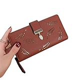 エレガントな財布の財布、SevenPanda PUレザーハンドバッグシートホルダー財布の女の子の財布エレガントロングクレジットカードホルダー通貨の電話財布[大容量]シェル多機能財布ケースホルスタージッ
