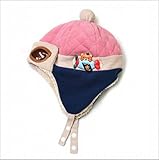 かわいいデザインのベビーとキッズ用のパイロット帽子 (ピンク)