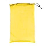 【名札あり】 種もみ袋 ( 種籾 ネット、種籾消毒袋 ) - 大40×65cm 黄色 10枚入れ 日ADNＺ