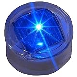 5色から選べる ソーラー 充電式 LED ライト 点滅 誘導灯 埋め込み式 メンテナンス用 (青　（ブルー）)