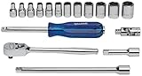 Williams MSM-17HFTB 17-Piece 1/4-Inch Drive Socket and Drive Tool Set with Toolbox [並行輸入品]