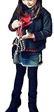 （ポルテボヌール) レギンス 付き デニム スカート ガールズ (01 インディゴブルー・110cm)
