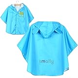 スタイル・ワン(1/style)　フードに耳付き キッズレインポンチョ (M(90cm-100cm), ブルー)