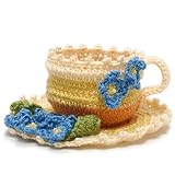 手芸キット かぎ針で編む お花のニットティーカップ アジサイ ハンドメイド 手作りキット 6001001