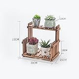 Plant shelf フラワーポットラック、多層フラワーラックソリッドウッドバルコニープラントシェルフフロアスタイルシェルフ Flower racks ( サイズ さいず : 30*21*22CM 