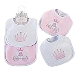 Baby Aspen Little Princess プリンセス 2 Piece Bib Gift Set Pink/White [並行輸入品]