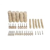 羊毛 フェルト 研磨 バフ 研磨シリンダー 丸パッドセット ハンドル 3.2mm