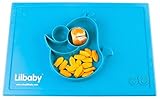 Placemat and Plate Suction Silicone by Lilbaby (Bird, Light Blue) by Lilbaby