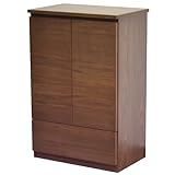 ライフスタイリングショップ キャビネット 幅59cm 扉 引き出し ウォールナット ダークブラウン LS-673DB