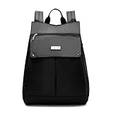 HUKOER　マザーズバッグ　2way　大容量　多機能　ハンドバッグ　バックパック　軽量　ベビー用品収納バッグ (ブラック)