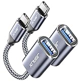 USB Type C 変換 アダプタ 二個セット JSAUX USB Type C to USB 3.0 変換アダプタ オス-メス OTG