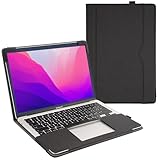 TYTX MacBook Airケース 13.6インチ対応 PUレザー MacBookケース モデルリリース M5 A3449 M4 A3240 M3 A3113 M2 A2681 Touch ID 2022-2026 用 紙用ポケット付き (ブラック)