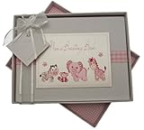 White Cotton Cards Handmade Nan's Boasting Book Photo Album (Pink Gingham) by WHITE COTTON CARDS