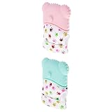 Kesoto ベビー用手袋　歯がため　歯固め　動物の型　​食品グレードのシリコン製　約3.74x2.76インチ　2個セット