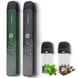 ECOCCO ドクターベイプ互換スターターキット｜Model2完全対応｜大容量450mAhバッテリー2本（黒+緑）+クラシック/メンソールポッド2個｜爆煙仕様｜ニコチン0・タール0​ Dr.Vape Model2互换用