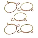 uxcell スプリングホースクランプ エアホースクリップ S70C 亜鉛メッキ 55mm内径 5個入り