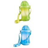 Kesoto 2ピース　水筒　ベビー/赤ちゃん/子供　学校　飲水　ストロー　ボトル　シッピー　サクション　カップ