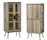 ISSEIKI コレクションボード 幅60cm ビンテージ調 ガラス扉 木製家具 【SL-42-5】