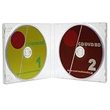 オーバルマルチメディア CDケース 割れにくいPP製 MロックCDケース 12mm厚2枚収納CDケース クリア 3個