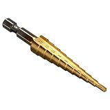 鯉物語 六角軸1 ピース高速鋼チタン ステップ ドリル ビット 3-12 ミリメートル HSS 木工金属 掘削パワー ツール スパイラル ステップドリル タケノコドリル 穴あけ タケノコドリル　ステッ