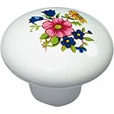 MINTCRAFT C105WF35 Floral Ceramic Knob 1-3/8 Mintcraft [並行輸入品]