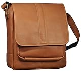 David King & Co 155T Laptop Messenger with Front Gusset Pocket- Tan