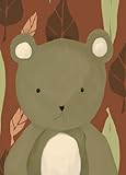 Oopsy daisy T.R. The Bear Stretched Canvas Wall Art by Meghann O'Hara, 10 by 14-Inch [並行輸入品]